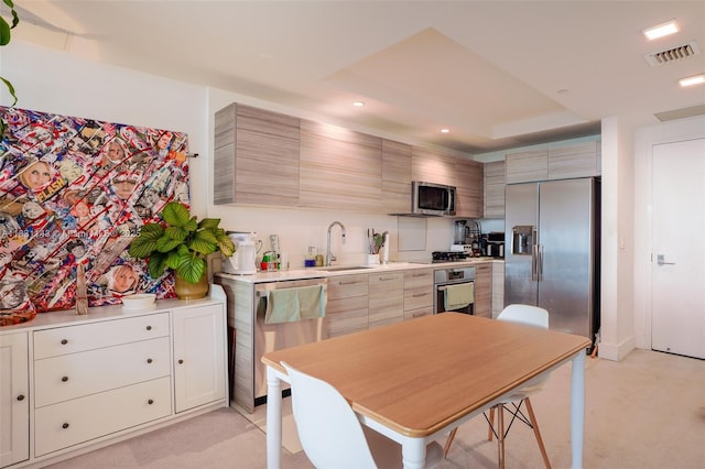 121 NE 34th St Unit 3110, Miami, FL 33137 - kitchen featuring stainless steel appliances, light countertops, and recessed lighting