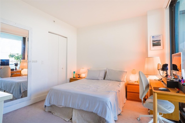 121 NE 34th St Unit 3110, Miami, FL 33137 - bedroom with carpet flooring, a desk, and a closet