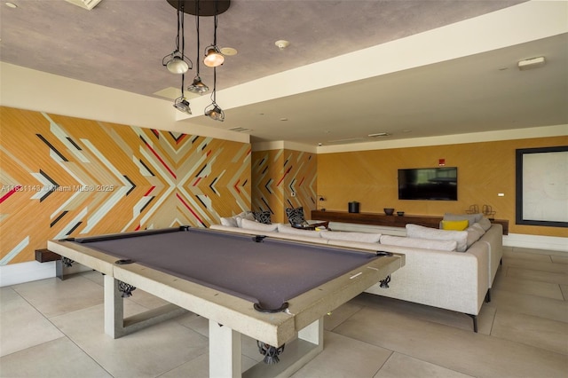 121 NE 34th St Unit 3110, Miami, FL 33137 - rec room featuring billiards and tile patterned flooring