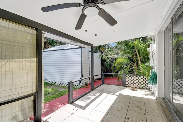 4917 SW 43rd Ter, Dania Beach, FL 33314 - unfurnished sunroom with ceiling fan