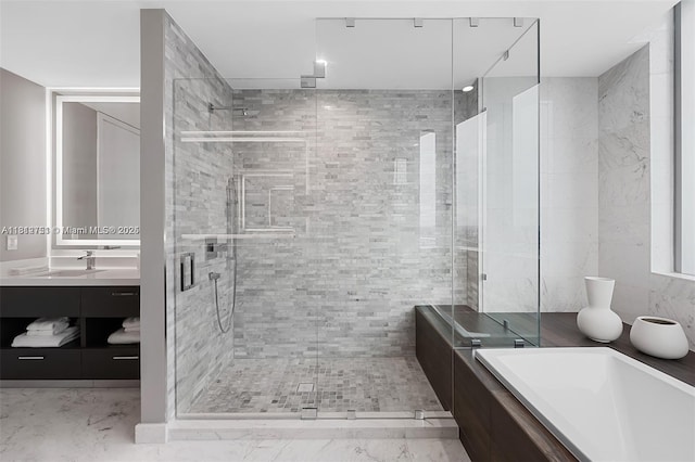 851 NE 1st Ave Unit Ph4912, Miami, FL 33132 - full bathroom with a stall shower and vanity