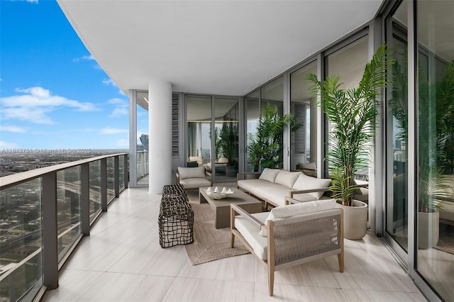 851 NE 1st Ave Unit Ph4912, Miami, FL 33132 - balcony with wine cooler and outdoor lounge area