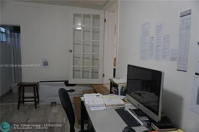 771 E 35th St, Hialeah, FL 33013 - office area with wood finished floors
