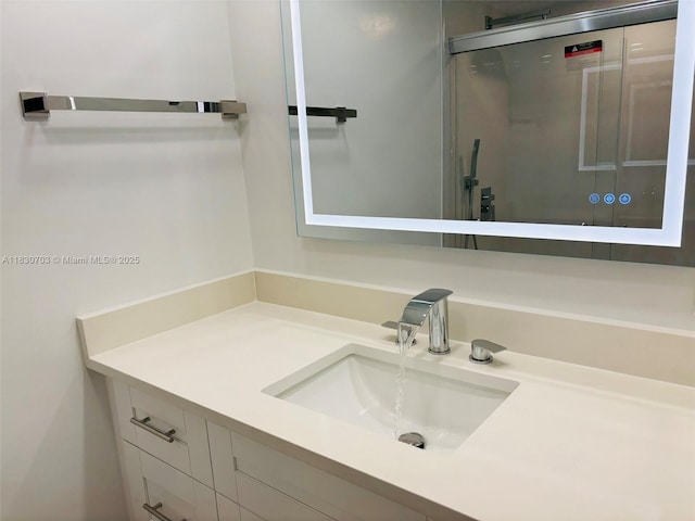 4025 Ellesmere B 4025, Deerfield Beach, FL 33442 - bathroom with vanity and a shower with door