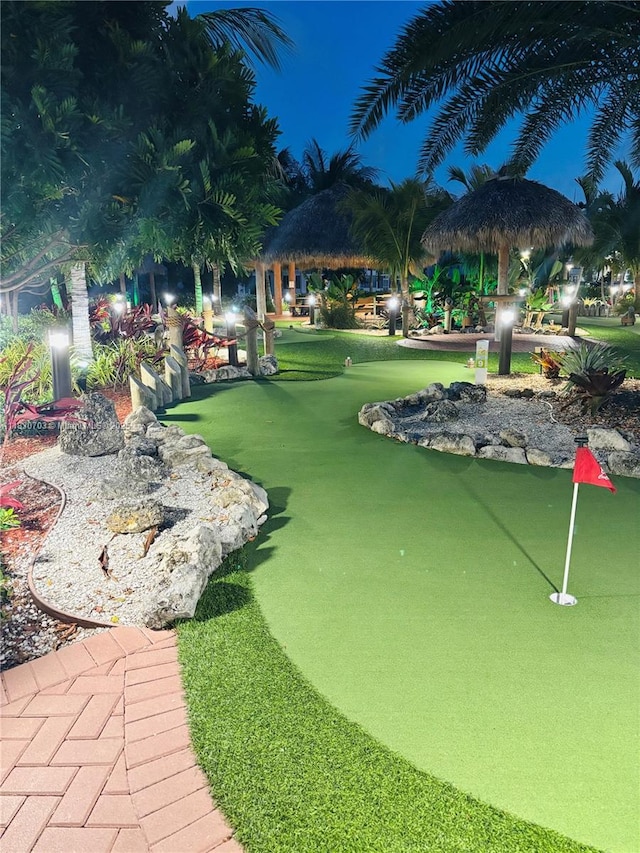 4025 Ellesmere B 4025, Deerfield Beach, FL 33442 - view of home's community featuring a gazebo and a putting green