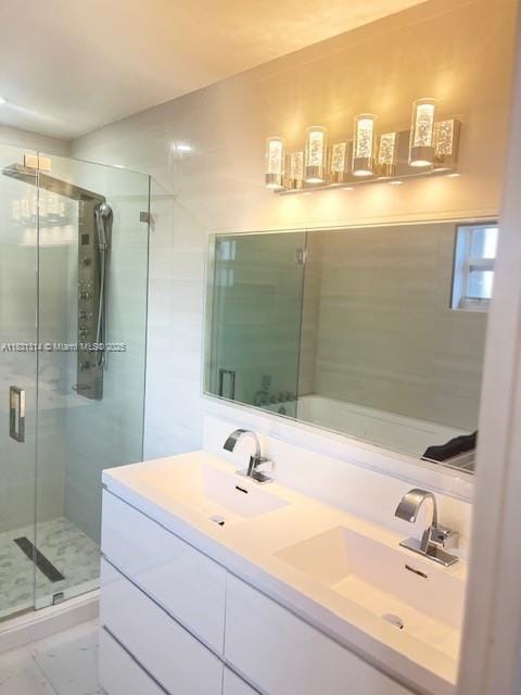 15271 NW 6th Ct, Pembroke Pines, FL 33028 - full bathroom featuring a shower stall and double vanity