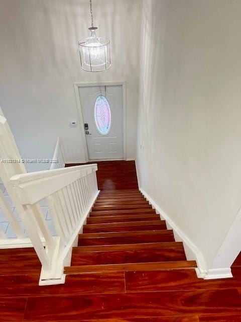 15271 NW 6th Ct, Pembroke Pines, FL 33028 - stairs with wood finished floors and baseboards
