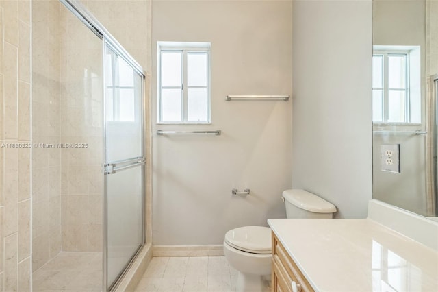 3156 NE 4th St, Homestead, FL 33033 - bathroom featuring vanity, tiled shower, and marble look tile flooring