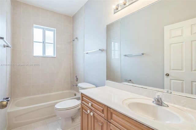 3156 NE 4th St, Homestead, FL 33033 - full bath with vanity, shower / washtub combination, and tile patterned floors