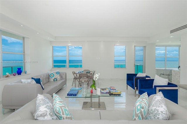 9511 Collins Ave Unit 1502, Surfside, FL 33154 - living area featuring plenty of natural light and recessed lighting