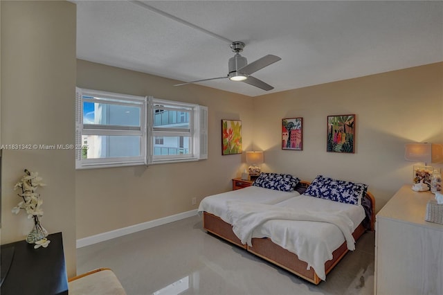 1620 N Ocean Blvd Unit 510, Pompano Beach, FL 33062 - bedroom with a ceiling fan and baseboards