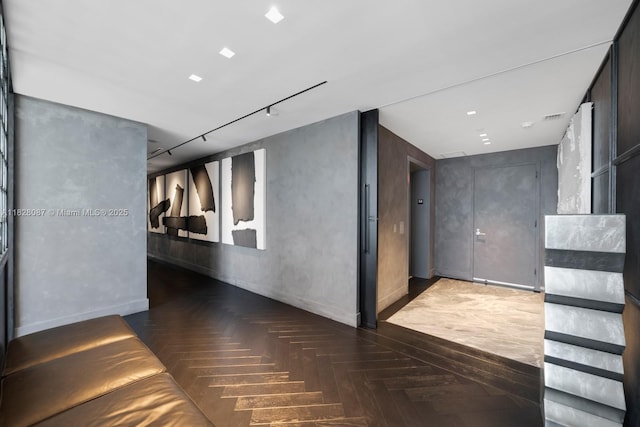 788 NE 23rd St Unit 5401, Miami, FL 33137 - corridor with rail lighting and baseboards