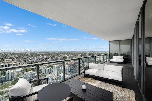 788 NE 23rd St Unit 5401, Miami, FL 33137 - balcony with a view of city and an outdoor hangout area