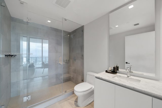 788 NE 23rd St Unit 5401, Miami, FL 33137 - full bath featuring vanity, a stall shower, and tile patterned flooring