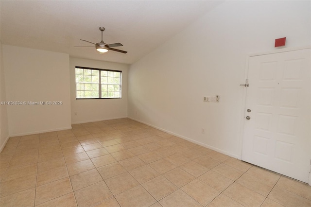 18328 NW 68th Ave Unit P, Hialeah, FL 33015 - empty room featuring ceiling fan and light tile patterned floors