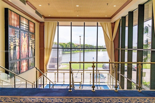 300 SW 134th Way Unit 413E, Pembroke Pines, FL 33027 - detailed view of crown molding and recessed lighting
