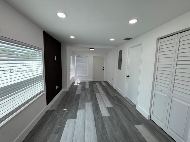 1794 NW 74th Ter, Miami, FL 33147 - hall featuring recessed lighting and dark wood-style floors