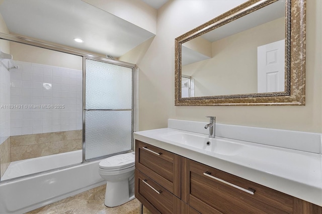 219 NE 14th Ave Unit 101, Hallandale Beach, FL 33009 - full bath with vanity, combined bath / shower with glass door, and tile patterned floors