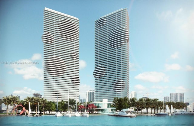 480 NE 31st St Unit 705, Miami, FL 33137 - view of swimming pool with a view of city and a water view