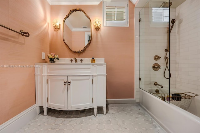 618 Valencia Ave Unit 101, Coral Gables, FL 33134 - full bathroom featuring vanity and shower / tub combination
