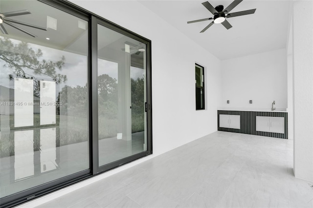 3209 45th St SW, Lehigh Acres, FL 33976 - view of patio / terrace with a ceiling fan