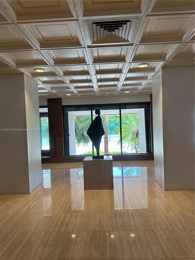 2333 Brickell Ave Unit 901, Miami, FL 33129 - unfurnished room featuring coffered ceiling