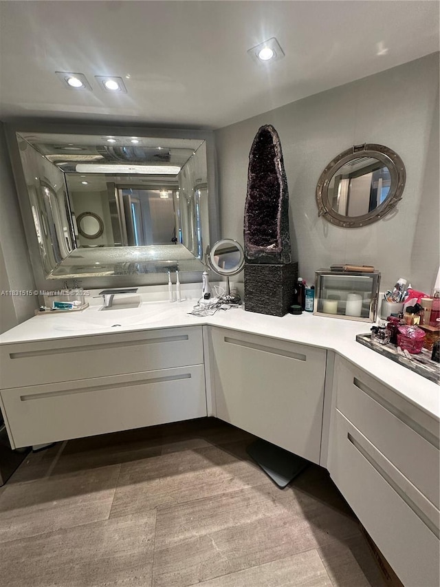 2333 Brickell Ave Unit 901, Miami, FL 33129 - bathroom with recessed lighting and vanity
