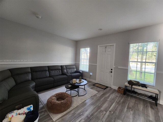 706 SW 147th Ave, Pembroke Pines, FL 33027 - living room with wood finished floors and baseboards