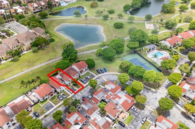 10114 NW 4th Ln Unit 3-12, Miami, FL 33172 - aerial view of residential area featuring a nearby body of water and property boundaries highlighted
