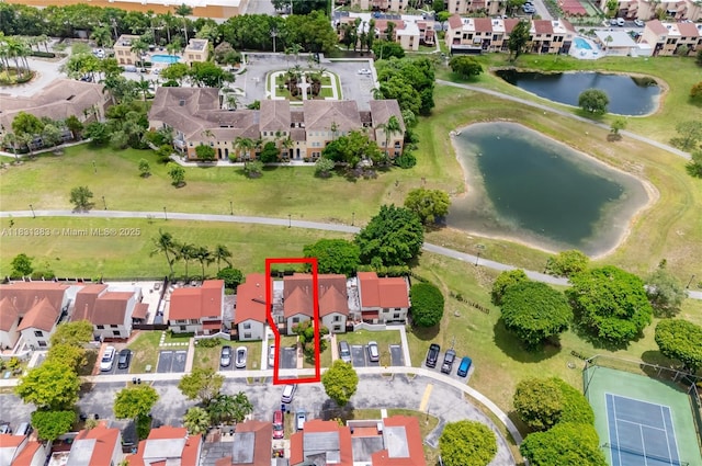 10114 NW 4th Ln Unit 3-12, Miami, FL 33172 - aerial view of property's location with a large body of water, property parcel outlined, and nearby suburban area