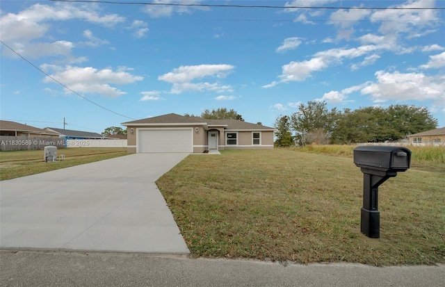 7 Dogwood Trail Run, Ocala, FL 34472 - single story home featuring an attached garage, concrete driveway, a front lawn, and stucco siding