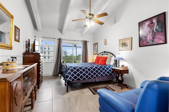 21133 SW 85th Ave Unit 404, Cutler Bay, FL 33189 - bedroom with tile patterned floors and ceiling fan