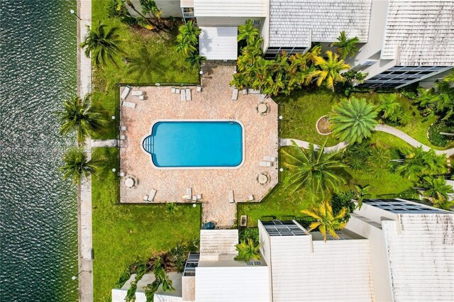 21133 SW 85th Ave Unit 404, Cutler Bay, FL 33189 - drone / aerial view of a pool area