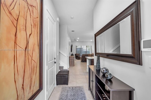 3274 W 96th Pl, Hialeah, FL 33018 - entryway with light tile patterned flooring and recessed lighting