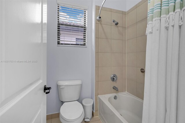 3274 W 96th Pl, Hialeah, FL 33018 - full bathroom featuring shower / tub combo with curtain and tile patterned floors