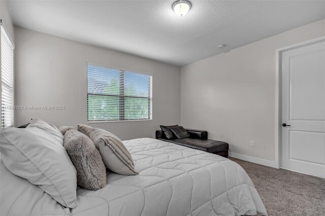 3274 W 96th Pl, Hialeah, FL 33018 - carpeted bedroom featuring a textured ceiling and baseboards