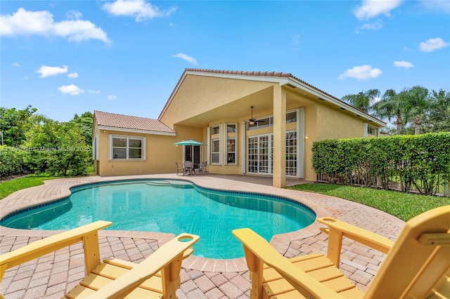 19442 SW 39th St, Miramar, FL 33029 - view of pool with a patio and ceiling fan