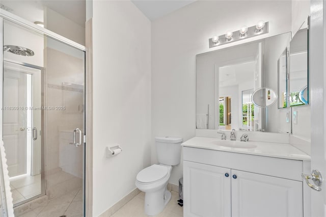 19442 SW 39th St, Miramar, FL 33029 - bathroom with vanity, a shower stall, and tile patterned flooring