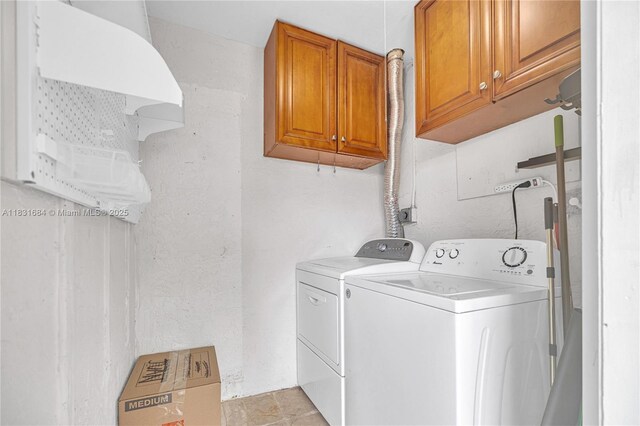 10527 NW 6th St, Pembroke Pines, FL 33026 - laundry area with cabinet space and washing machine and clothes dryer