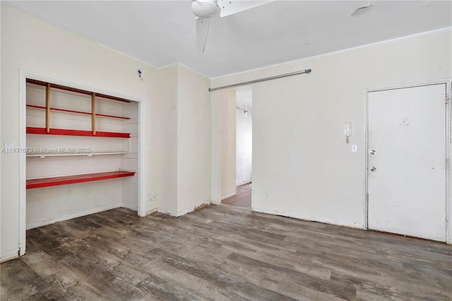 836 10th St Unit 6, Miami Beach, FL 33139 - empty room featuring wood finished floors and ceiling fan