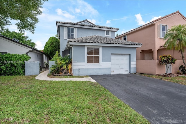 18481 NW 22nd St, Pembroke Pines, FL 33029 - view of front of house featuring stucco siding, a garage, a tile roof, and driveway