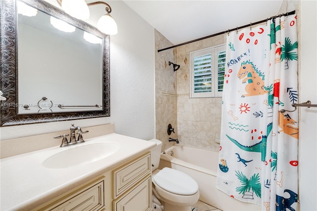 7900 SW Springhaven Ave, Indian Town, FL 34956 - full bath with vanity, shower / bathtub combination with curtain, and a textured wall