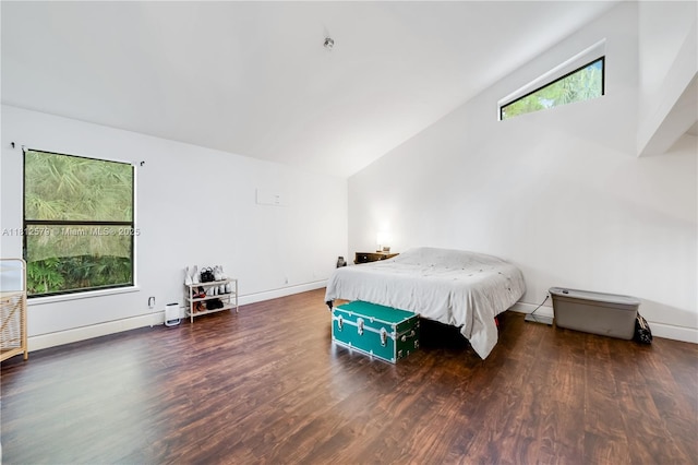 7900 SW Springhaven Ave, Indian Town, FL 34956 - bedroom with vaulted ceiling and wood finished floors