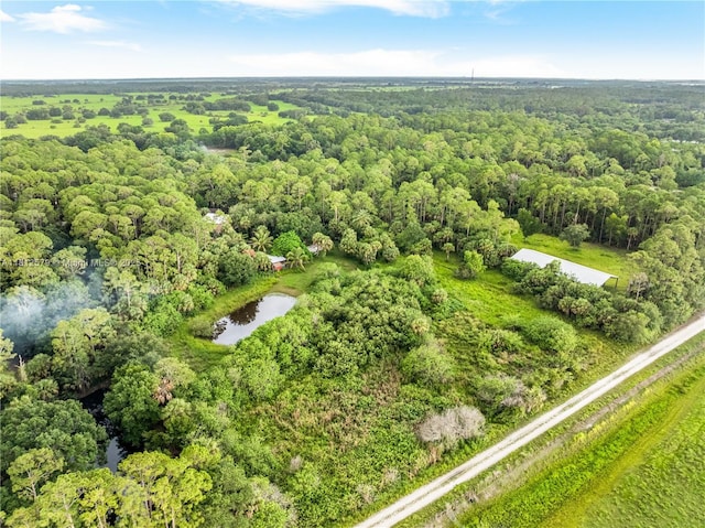 7900 SW Springhaven Ave, Indian Town, FL 34956 - aerial view of property and surrounding area featuring a heavily wooded area and a nearby body of water