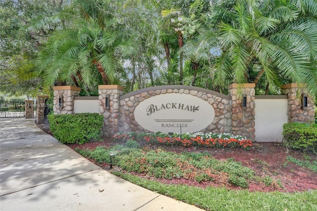 11056 Blackhawk Blvd, Davie, FL 33328 - community / neighborhood sign with a gate
