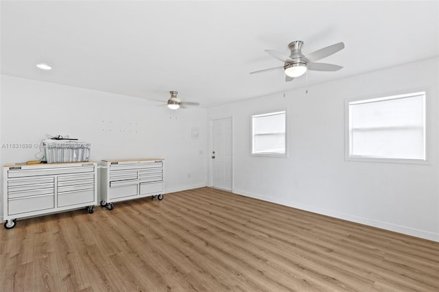 7201 Hayes St, Hollywood, FL 33024 - spare room with a ceiling fan and wood finished floors