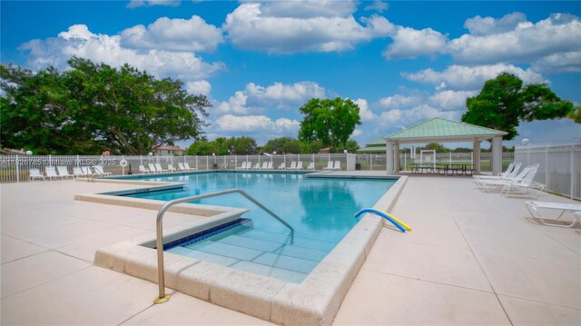 11101 SW 15th Mnr, Davie, FL 33324 - community pool featuring a patio and a gazebo