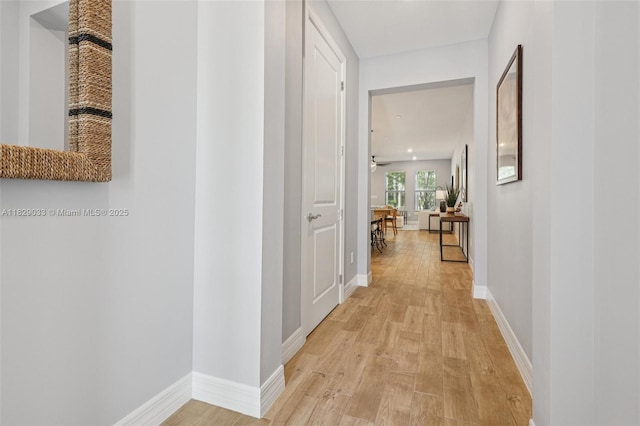 8367 NW 7th Pl Unit 0, Plantation, FL 33324 - corridor with light wood-style flooring and baseboards