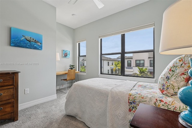 8367 NW 7th Pl Unit 0, Plantation, FL 33324 - bedroom featuring carpet flooring, an office area, and ceiling fan