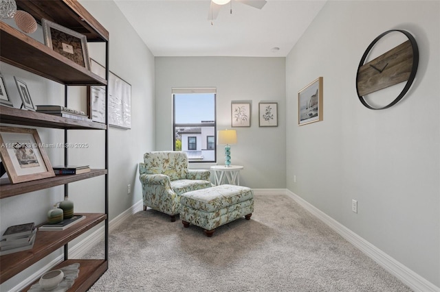 8367 NW 7th Pl Unit 0, Plantation, FL 33324 - living area featuring carpet floors and ceiling fan